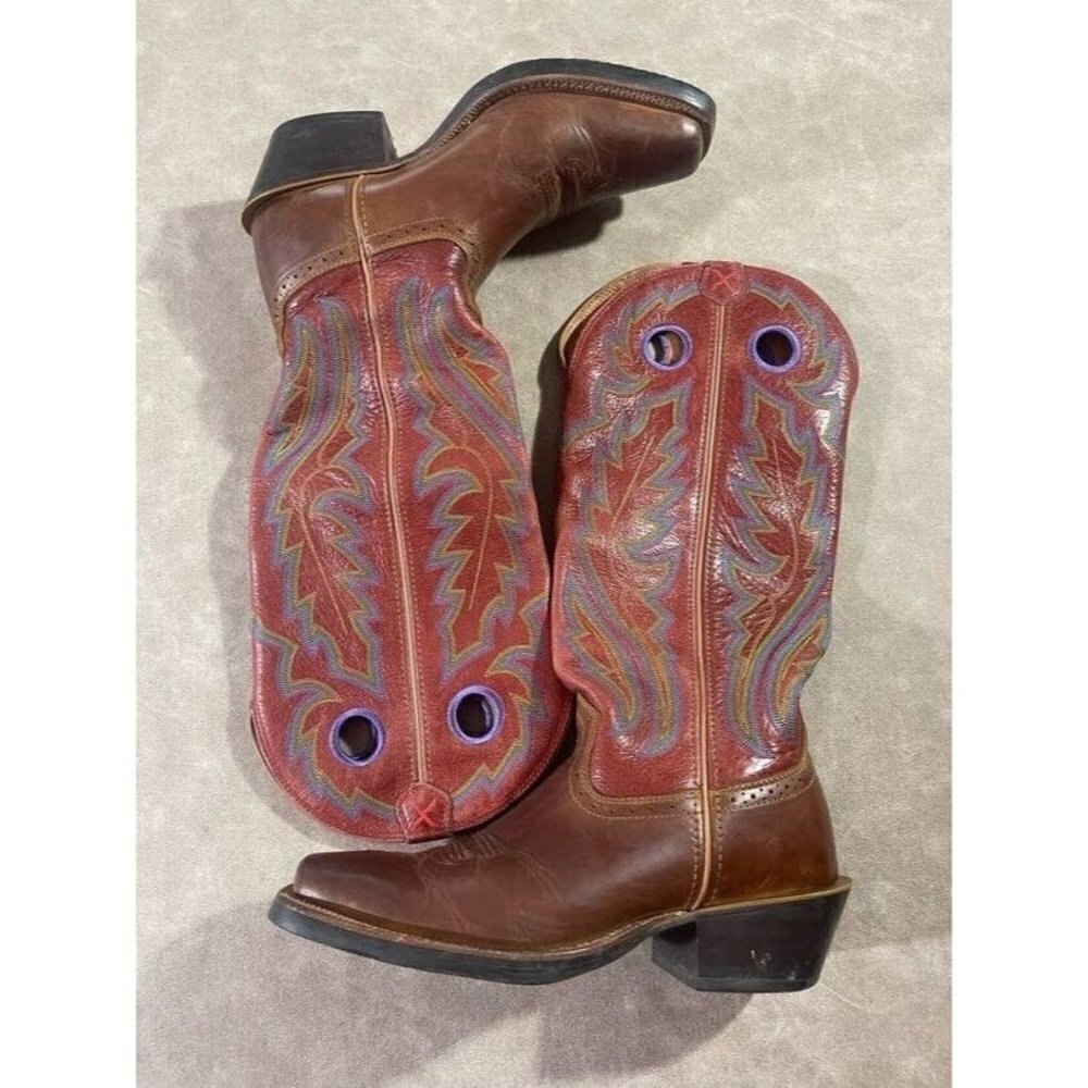 Twisted X Mens‎ Western Riding Rancher Tall Boots All Leather MBK0006 Brown 8D